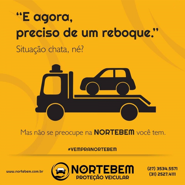 GUINCHO 24horas - Precisou de reboque? O carro quebrou?  Ligue 08008871605 e chame a Nortebem.  O atendimento é feito na hora que voce precisar e onde voce estiver.  #vempranortebem